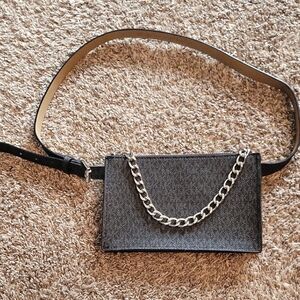 Michael Kors Collection Black Crossbody Bag with Chain